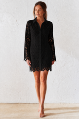 Lilliana Shirt Dress - Black