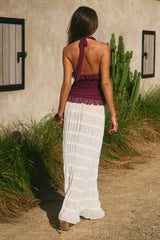 Della Ruffle Top - Plum