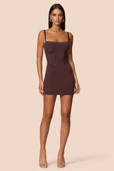 Nookie Allegra Mini Dress - Cocoa