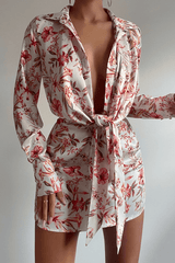 Aja Mini Dress - White Floral