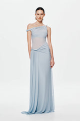 Misha Sisal Mesh Maxi Dress - Dove