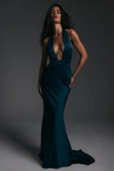 Nookie Scarlet Plunge Gown - Dark Teal