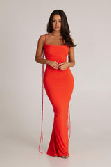 Jiani Gown - Tangerine