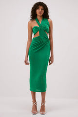 Misha Graciela Slinky Jersey Midi Dress - Island Green