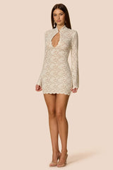 Nookie Mystique Long Sleeve Mini - Ivory
