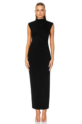 Nookie Olivia High Neck Midi Dress - Black