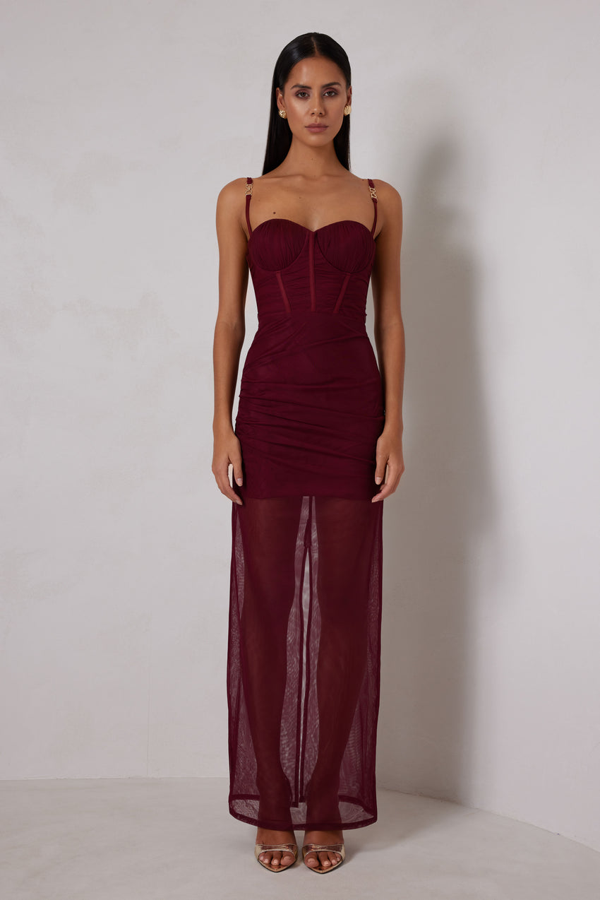 Alicia Dress - Wine