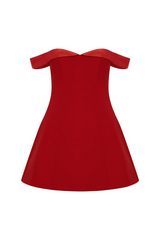 Ebony Mini Dress - Red