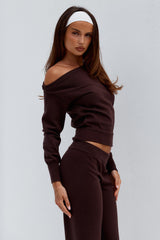 Heather Knit Top - Chocolate