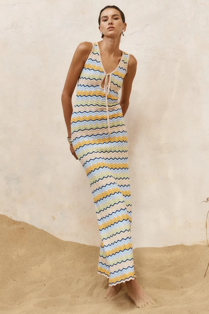 Isabo Maxi Dress - Blue Multi