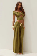 Nivali Maxi Skirt - Olive