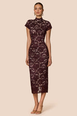 Nookie Alessia Midi Dress - Wine