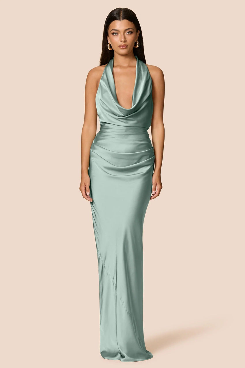 Nookie Penelope Drape Gown - Sage