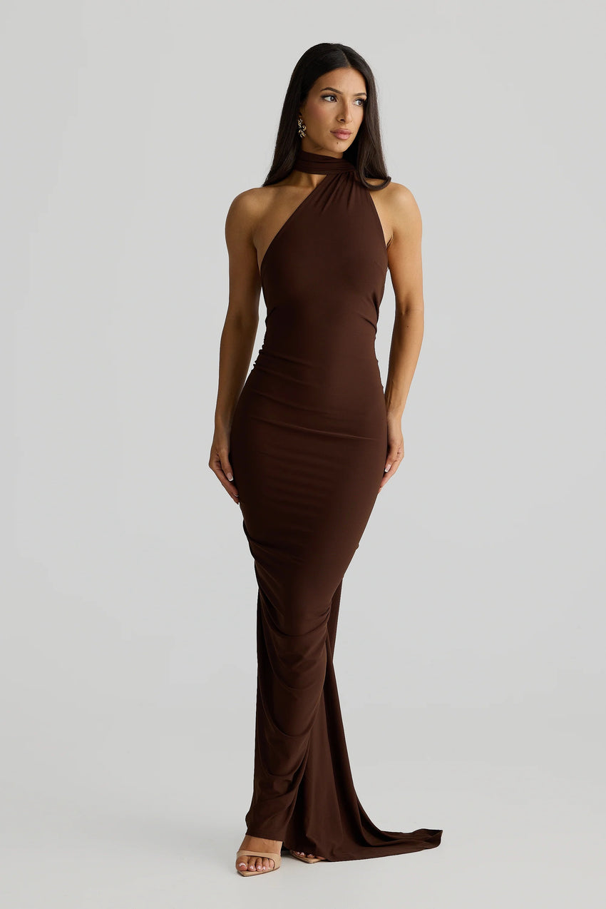 Constantina Gown - Espresso Brown