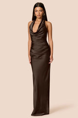 Nookie Penelope Drape Gown - Chocolate
