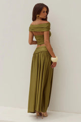 Nivali Maxi Skirt - Olive