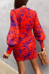 Lizbeth Mini Dress - Red Floral