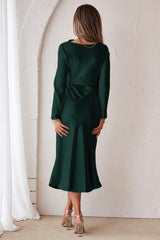 Luna Midi Dress - Emerald Green